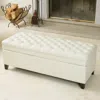 Streamdale Furniture Streamdale Elegant Juliana Ottoman With Ample Storage And Bonded Leather