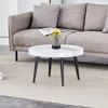 Streamdale Furniture Streamdale Elegant Marble Round Coffee Table