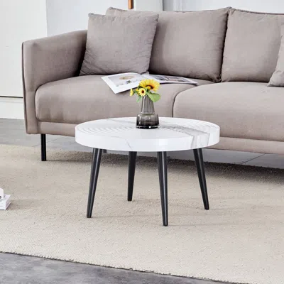 Streamdale Furniture Streamdale Elegant Marble Round Coffee Table