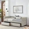 Streamdale Furniture Streamdale Elegant Mid-century Daybed With Trundle And Drawers