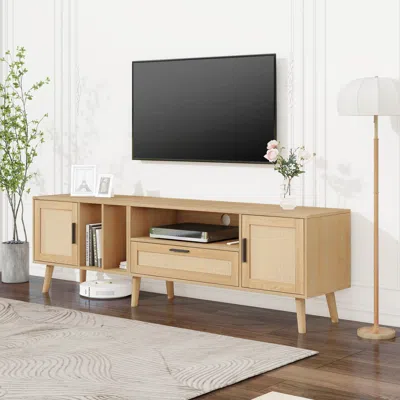 Streamdale Furniture Streamdale Elegant Multifunctional Tv Stand With Concealed Storage And Cable Management