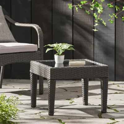 Streamdale Furniture Streamdale Elegant Outdoor Accent Table Woven Detail
