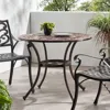 Streamdale Furniture Streamdale Elegant Outdoor Aluminum Dining Table With Cut-out Design And Rust Protection