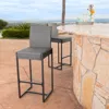 Streamdale Furniture Streamdale Elegant Outdoor Wicker Barstools With Durable Iron Frame