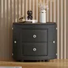Streamdale Furniture Streamdale Elegant Pu Nightstand With 2 Drawers And Crystal Handle