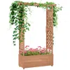 Streamdale Furniture Streamdale Elegant Raised Garden Bed With Arch Trellis And Pergola Roof