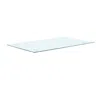 Streamdale Furniture Streamdale Elegant Rectangular Glass Table: Modern Minimalism, Easy Assembly
