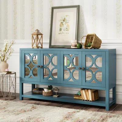 Streamdale Furniture Streamdale Elegant Retro Console Table/storage Cabinet/sideboard With Mirrored Doors
