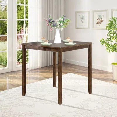 Streamdale Furniture Streamdale Elegant Solid Wood Counter Height Dining Table Timeless Style