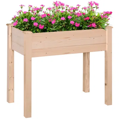 Streamdale Furniture Streamdale Elevated Garden Bed With Drainage, Perfect For Plants In Neutral