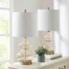 Streamdale Furniture Streamdale Ellipse Curved Glass Table Lamp