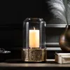 Shop Streamdale Furniture Streamdale Enchanting Boho Mango Wood & Metal Hurricane Candle Holder