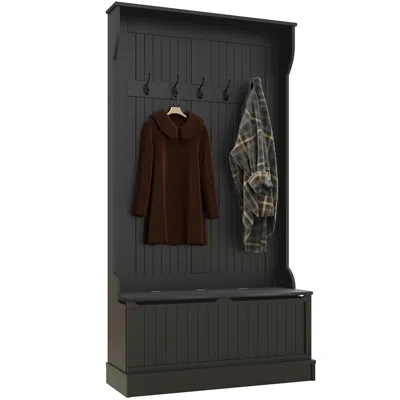Streamdale Furniture Streamdale Entryway Hall Tree With Bench, Coat Rack, Shoe Storage