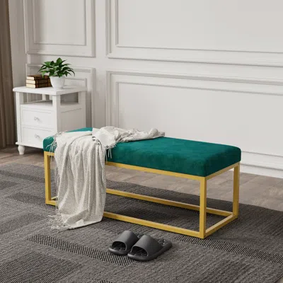 Streamdale Furniture Streamdale Entryway Storage Bench With Steel Frame, Mid-century Modern, 600 Lb Capacity