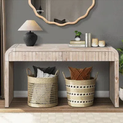 Streamdale Furniture Streamdale Entryway Table (59") With Drawers, Easy Assembly