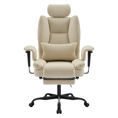 Streamdale Furniture Streamdale Ergonomic Office Chair, 200kg, Lumbar Support, Beige