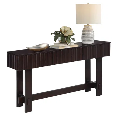 Streamdale Furniture Streamdale Espresso Console Table With Drawers & Wood Legs