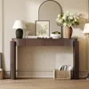 Streamdale Furniture Streamdale Espresso Entryway Console Table - Fluted Design & 2 Drawers