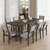Streamdale Furniture Streamdale Espresso Farmhouse 9-pc Extendable Dining Set
