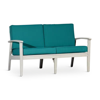 Streamdale Furniture Streamdale Eucalyptus Loveseat With Cushions Oil Finish