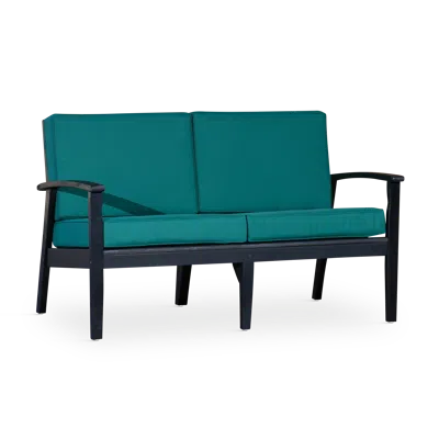 Streamdale Furniture Streamdale Eucalyptus Loveseat With Cushions Oil Finish