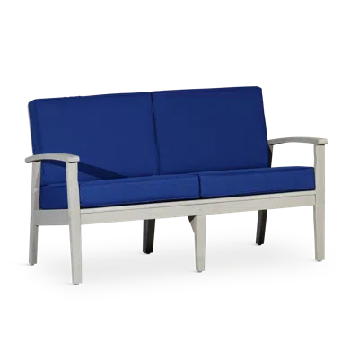 Streamdale Furniture Streamdale Eucalyptus Loveseat With Cushions Oil Finish