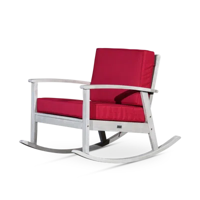Streamdale Furniture Streamdale Eucalyptus Rocking Chair With Cushions Oil Finish