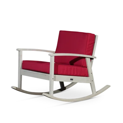 Streamdale Furniture Streamdale Eucalyptus Rocking Chair With Cushions Oil Finish