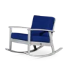 Streamdale Furniture Streamdale Eucalyptus Rocking Chair With Navy Cushions In Blue
