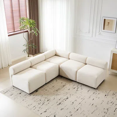 Streamdale Furniture Streamdale Evelyn 83" 5-piece Modular Sectional Sofa