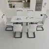 Streamdale Furniture Streamdale Expandable Dining Table Set: Table And Cushioned Chairs