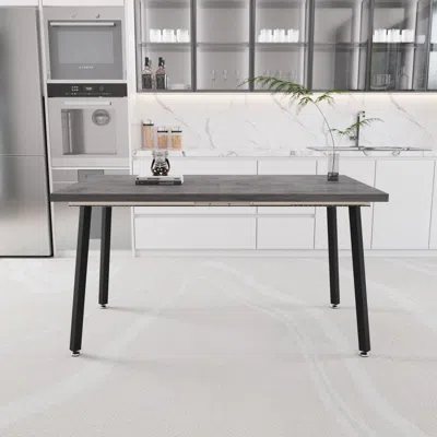 Streamdale Furniture Streamdale Expandable Rectangular Dining Table - Gray