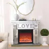 Streamdale Furniture Streamdale Exquisite Electric Fireplace With Mirror Finish And Artificial Crystals
