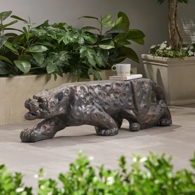 Streamdale Furniture Streamdale Exquisite Leopard Bench Antique Copper Oasis For Your Patio