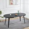 Streamdale Furniture Streamdale Extendable Dining Table - Black, Metal Legs