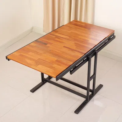 Streamdale Furniture Streamdale Extendable Dining Table: Shelf To Table, Industrial Rustic