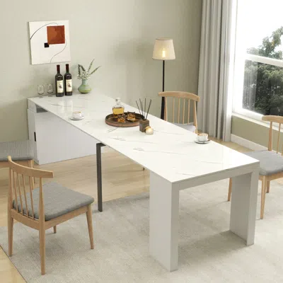 Streamdale Furniture Streamdale Extendable Dining Table With Outlet & Storage