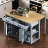 Streamdale Furniture Streamdale Extendable Kitchen Island With Storage, Power Outlet & Drawers