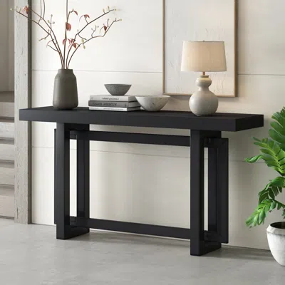 Streamdale Furniture Streamdale Extra Long Console Table With Wood Top