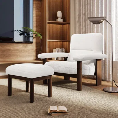 Streamdale Furniture Streamdale Fabric Armchair & Ottoman Set