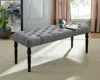 Streamdale Furniture Streamdale Fabric Tufted Turned Leg Dining Bench