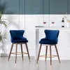 Streamdale Furniture Streamdale Fabric Upholstered Counter Height Wingback Stools