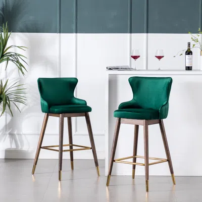 Streamdale Furniture Streamdale Fabric Upholstered Wingback Bar Stools