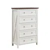 Streamdale Furniture Streamdale Farmhouse 5-drawer Wood Chest Of Drawers