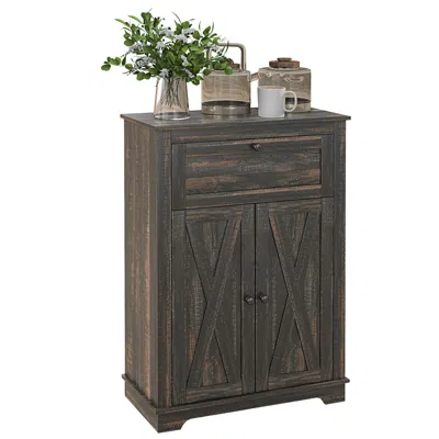 Streamdale Furniture Streamdale Farmhouse Barn Door Storage Cabinet