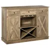 Streamdale Furniture Streamdale Farmhouse Coffee & Wine Cabinet With X-frame Rack