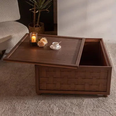 Streamdale Furniture Streamdale Farmhouse Coffee Table - Large Square, Brown