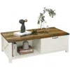 Streamdale Furniture Streamdale Farmhouse Coffee Table With Storage And Drawer