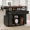 Streamdale Furniture Streamdale Farmhouse Kitchen Island Cart With Drop Leaf & Wheels
