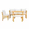 Streamdale Furniture Streamdale Farmhouse Kitchen Nook Dining Set - 6 Piece